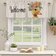 thumbnail image 2 of Spring Duck Curtain Valances for Windows, Kitchen Valance Window Treatments Panel 2 Pack, Botanical Blossom Motif Country Florals Rod Pocket Short Curtains for Bathroom Bedroom 54 x 18 Inch, 2 of 8
