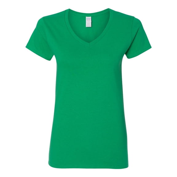 Gildan Heavy Cotton V-Neck T-Shirt for Women Semi-Fitted