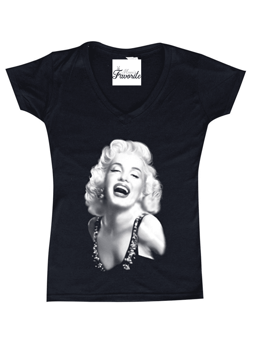 Womens Marilyn Monroe V-Neck T-Shirt - Walmart.com