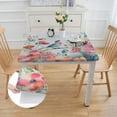 thumbnail image 2 of HAOXIT  Square Tablecloth  Colorful Rustic Spring Boho Flower Floral Waterproof Polyester Table Cloth Washable Wrinkle Resistant Fabric Table Cover for Kitchen Dining, Buffet, Party, Outdoor 36*36, 2 of 8