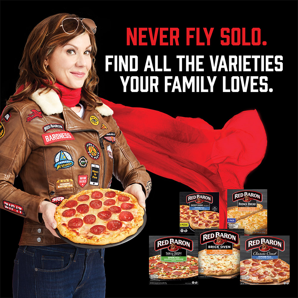 red baron thin crust supreme pizza