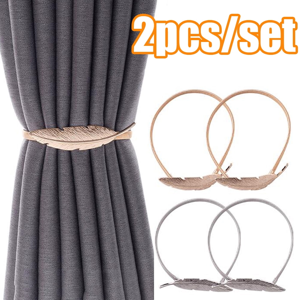 Cheers.US 2 Pcs/Set Curtain Tiebacks,Alloy Drapery Holdback Window