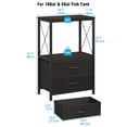 thumbnail image 2 of 10 Gallon Aquarium Stand with 2 Drawers, 2-Tier Fish Tank Stand with Storage Shelf, Heavy Duty Metal Frame Reptile Turtle Tank Stand, 20.5" L x 11.8" W x 31.5" H, Black, 2 of 7
