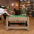 thumbnail image 4 of Gymax 2-in-1 Swivel Game Table 49'' Foosball Pool Billiards Combination Game Table Set, 4 of 10