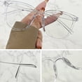 thumbnail image 1 of YAOBAMM Anti-blue Light Glasses Unisex Blue Light Blocking Glasses Retro Large Oval Frame Clear View Strong Hinge Brim Eye Protection Bluelight, 1 of 7
