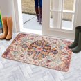thumbnail image 5 of Bohemian Orange Ethnic Patterned Carpet Welcome Doormat for Indoor/Outdoor Entrance Bohemian Orange Ethnic Patterned Carpet Decoration Door Mat Kitchen Door Mat Bedroom Doormat 17x30 Inch, 5 of 6