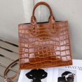 thumbnail image 3 of Genuine Cowhide Leather Women Tote Bag,Crocodile Embossed Crossbody Shoulder Purse, Purse for Work, 3 of 8