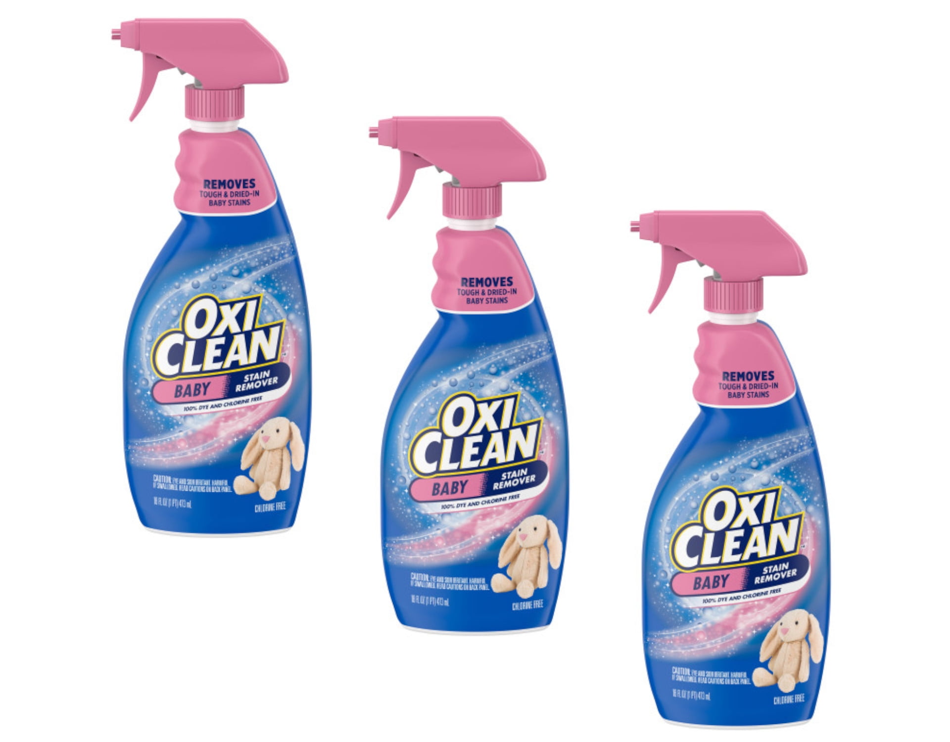 OxiClean Baby Stain Remover Spray, 16 Fl. Oz Pack of 3