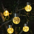 thumbnail image 2 of Morttic 8 Pack Solar Outdoor Lights, Solar Hanging Lights for Christmas Decoration-Cracked Glass Solar Lights Outdoor Waterproof for Garden, Yard, Fence, Tree（Warm White）, 2 of 9