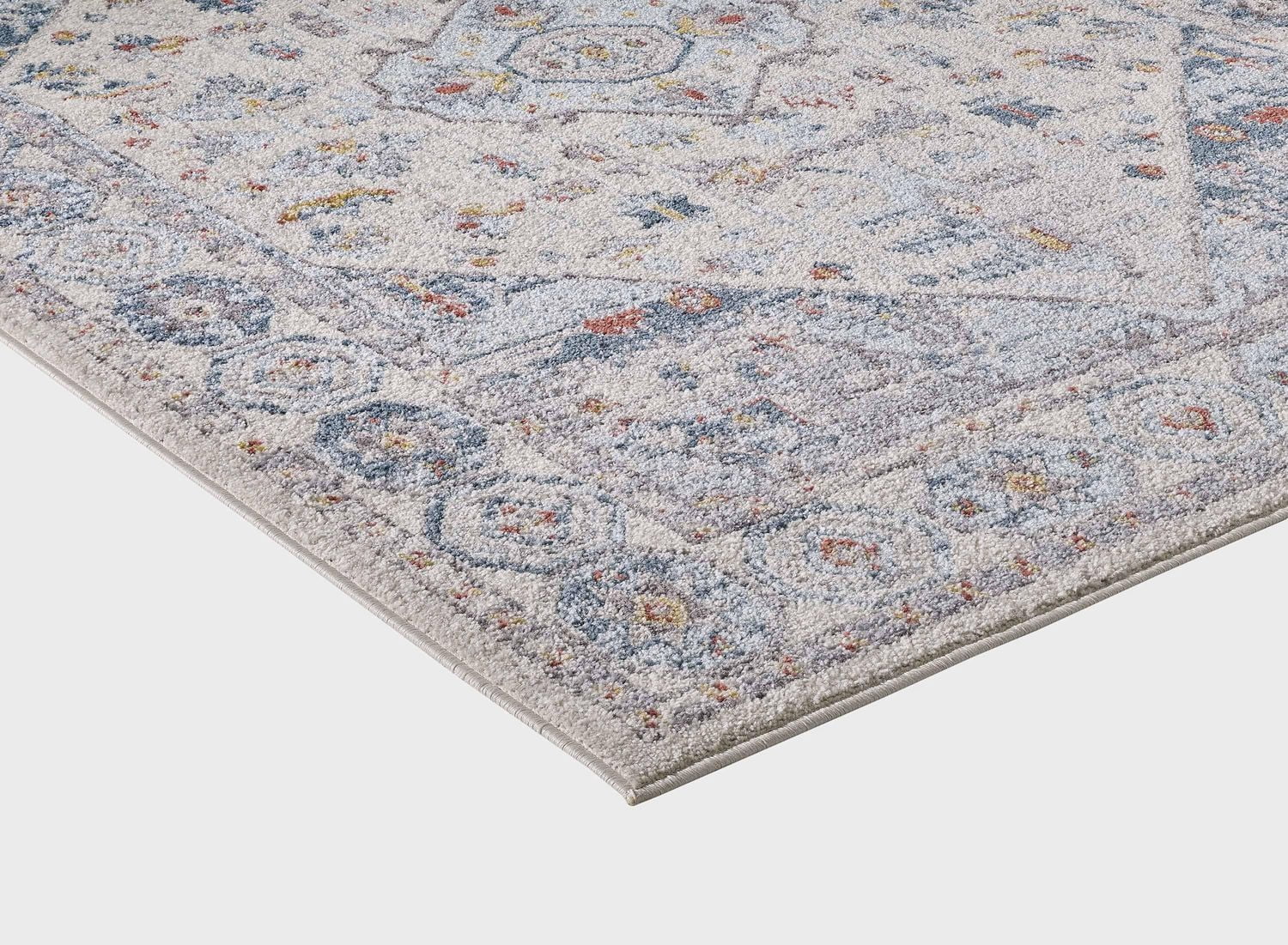 Vesta Cream and Blue Woven Area Rug