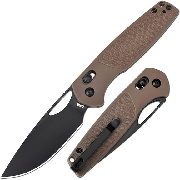 CJRB Pocket Folding Knife Acacia J1952-BBU(Black PVD/Brown)