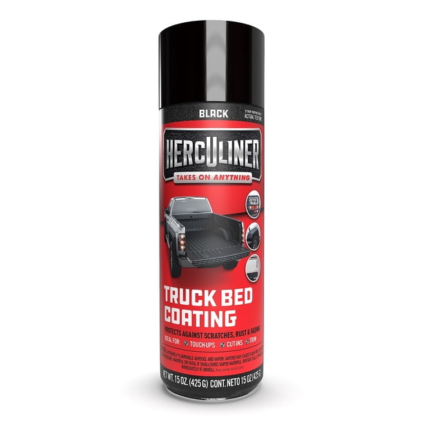 Revestimiento de cama Herculiner para camión en aerosol, 450 ml, texturizado negro