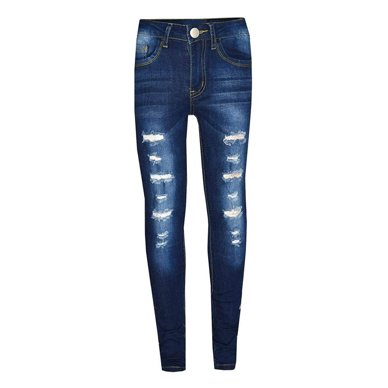 slim Baby Løft dig op DTBPRQ Kinny Jeans for Girls Y2K Pants High Rise Stretch Designer Denim  Stretchy Jean Ripped Jeans - Teen Jeans for Casual Occasions for Girls Size  3-14 Years - Walmart.com