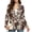 Brown Spotted Hide, variant on Open Front Womens Blazer Jacket for Dinner Office, Cow Print Polyester Fabric with Pockets Lady Blazer Notched Lapel Womens Suit Jacket, Size Medium
