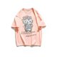 thumbnail image 5 of Hello Kitty-Camiseta de algodón de manga corta con estampado divertido para niña, Top holgado de media manga con personalidad, novedad de verano, 5 of 5