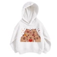 thumbnail image 4 of VOUZZA Girls Hoodies, Capybara Graphic Long Sleeve Oversized Lightweight Pullover Sweatshirt, Casual Spring Fall Hooded Sweater Top for Boys and Girls, 4 of 4