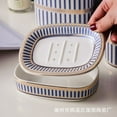 thumbnail image 2 of Heavenly Designs Watson Bathroom Accessories - Blue and White Porcelain Set - Adult, 2 of 5