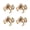 Golden, variant on 1/2/3 Pairs Frog-Shaped Earrings Clip-On Functionality Alloy Ear Clips Electroplated Earrings Jewelry Accessories