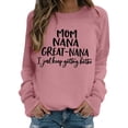 thumbnail image 2 of Mom Nana Print Women's Sweatshirt Long Sleeve Crewneck Regular Fit Spring Cute Pullover Sweater Fall Tops, 2 of 4