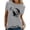 A1#-Grey, variant on Women Cat Print Short Sleeve T Shirt - Crewneck Casual Top, Cute Summer Blouse(Blue-S)