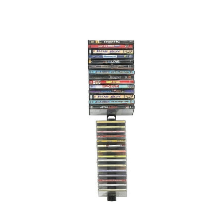 Atlantic Media Stix Wall-Mount Media Storage Rack, Set of 4 (64 CDs or