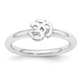 thumbnail image 2 of Sterling Silver Rhodium Ohm Ring, 2 of 7