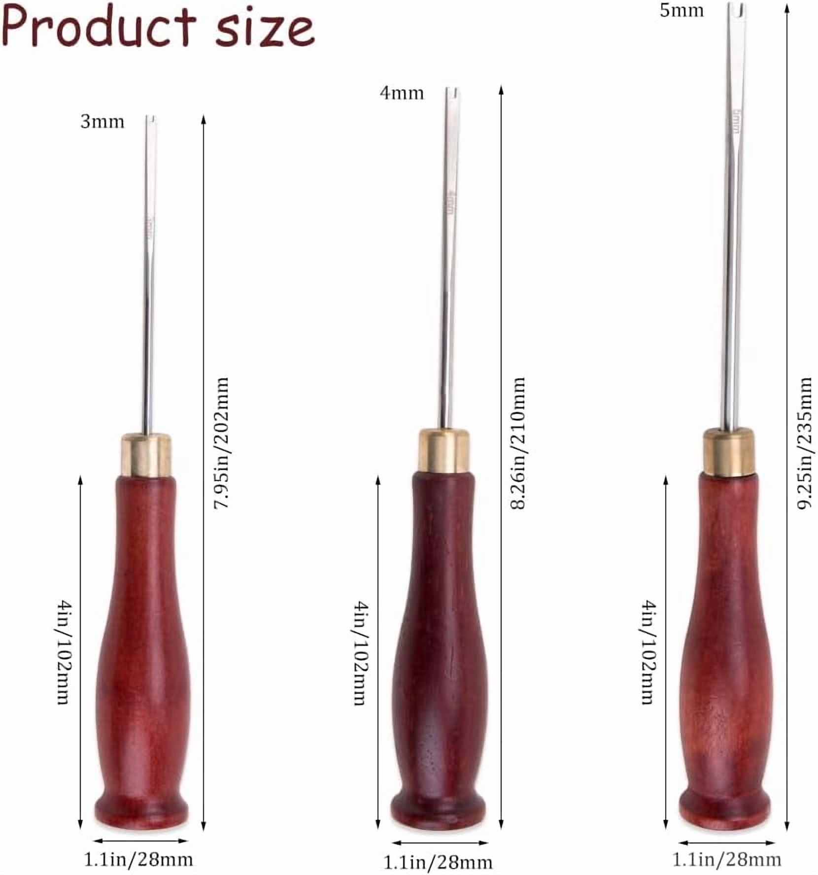 ABCISI 3Pcs Versatile Cotton Stuffing Tool for DIY Handcrafts,Crochet Projects Includes 3mm 4mm 5mm,Cotton Filler Tools for Sewing Crafting,Crocheting Knitting Tool,Ergonomic Wood Handle Doll Crochet