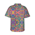 thumbnail image 3 of Men'S Button Down Shirts Pickleball Balls Hawaiian Short Sleeve Tropical T Shirts Large, 3 of 9
