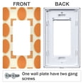 thumbnail image 3 of Yayeee Rocker Switch Wall Plate 3-Gang 6.5"x4.6" Home Decorative Outlet Cover, Orange Geometric Pattern, 3 of 6