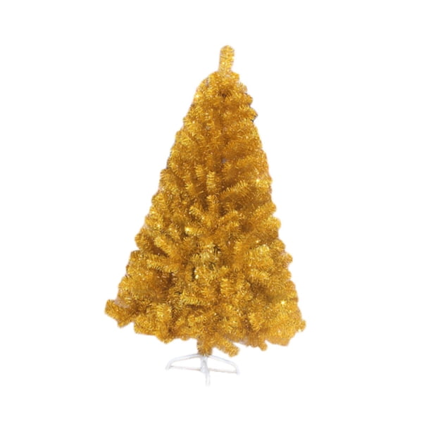 Árbol de Navidad artificial Macarena decoración navideña con soporte de hierro color dorado ligero 15 metros
