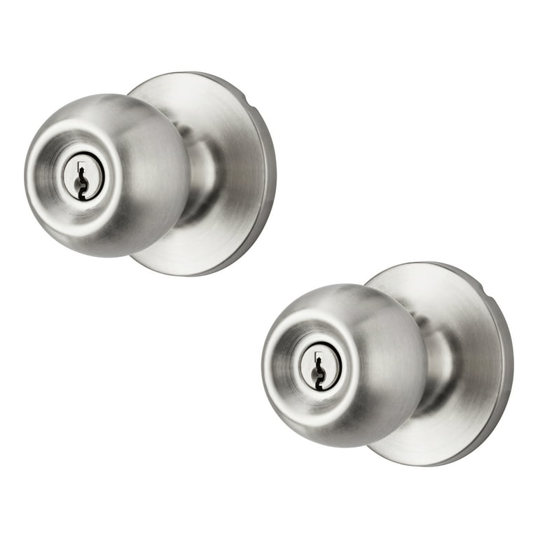 Saturn Stainless Steel Knob House Pack with 2 Entry, 2 Single Cylinder Deadbolts, 3 Privacy, 3 Passage Knobs Saturn Stainless Steel Knob House Pack with 2 Entry, 2 Single Cylinder Deadbolts, 3 Privacy, 3 Passage Knobs