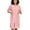 Pink, variant on Women 100% Cotton Robe Summer Short Sleeve Zip Front Robes Soft Knit Lightweight Bathrobe 1Piece(Pink,L)