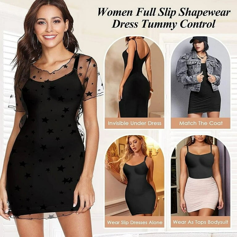 Women Shapewear Slips for Under Dresses Cami Full Silp Dress Tummy - Main Image