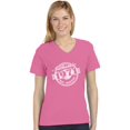 thumbnail image 1 of 50th Birthday Gift Shirt 1971 Mint Condition V-Neck Fitted Women T-Shirt XX-Large Pink, 1 of 5