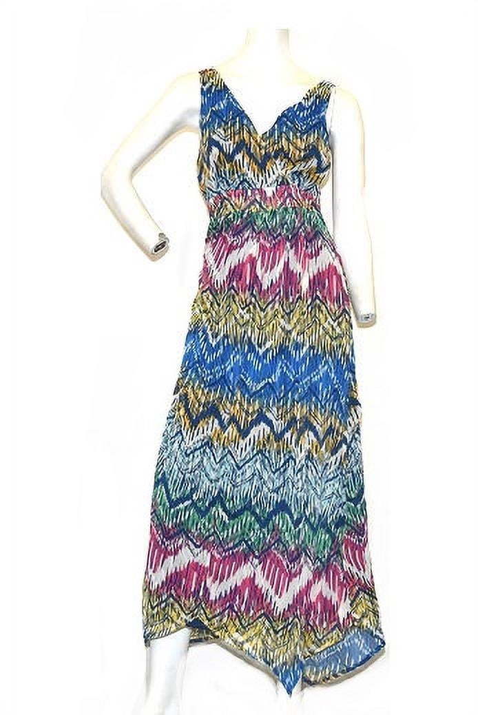 Masseys Women's Handkerchief Hem Maxi Dress in Multicolor - 16W ...