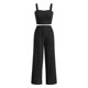 thumbnail image 5 of Camiseta corta sin mangas de punto acanalado SOLY HUX para niña y pantalones anchos, 5 of 6
