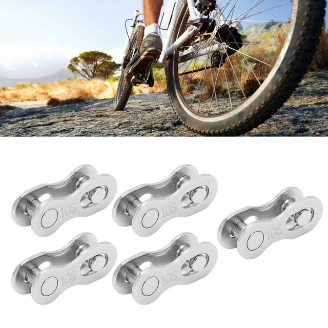 Bike Chain Link, 5 Pairs Steel Missing Quick Release Link, for 6 7 8 9 10 Speed Bicycle Chain, Lightweight Backpack Size, 6.5MM, Steel Bicycle Missing