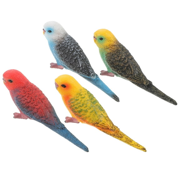 Artificial Parrot Figurines for Decoration Lightweight and Made of Plastic Assorted Color