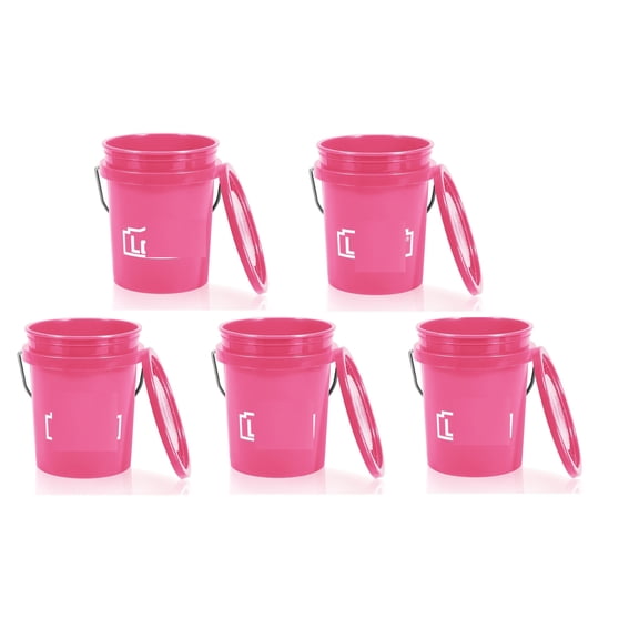 0.5-Quart Mini pink Bucket, Pack of 5