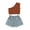 Khaki, variant on Bagilaanoe 2pcs Toddler Baby Girl Shorts Set Ribbed Sleeveless One Shoulder Tank Tops + Denim Shorts 12M 18M 24M 3T 4T 5T Kids Casual Summer Clothes