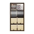 thumbnail image 6 of Furinno CUBICLE Book Shelf, 8-Cube Thick Frame Bookshelf, Horizontally & Vertically Reversible Bookcase with Open Back, 14.6 x 30 x 57.9, for Living Room, Bedroom, Home Office, Amber PINE, 6 of 6
