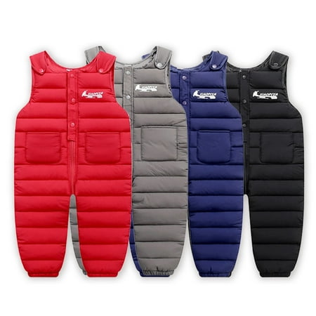 

GYRATEDREAM 6M-4T Baby Boy Girl Winter Snow Pants Bib Lightweight Puffer Overall Skiing Pants with Pocket