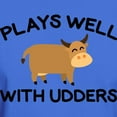 thumbnail image 3 of CafePress - Plays Well With Udders Dark T Shirt - Men's Classic Graphic Cotton T-Shirt, 3 of 4
