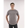 thumbnail image 4 of No Boundaries Men's & Big Men's Longline Curved Hem Elongated Tee Shirt, Sizes XS-5XL, 4 of 7