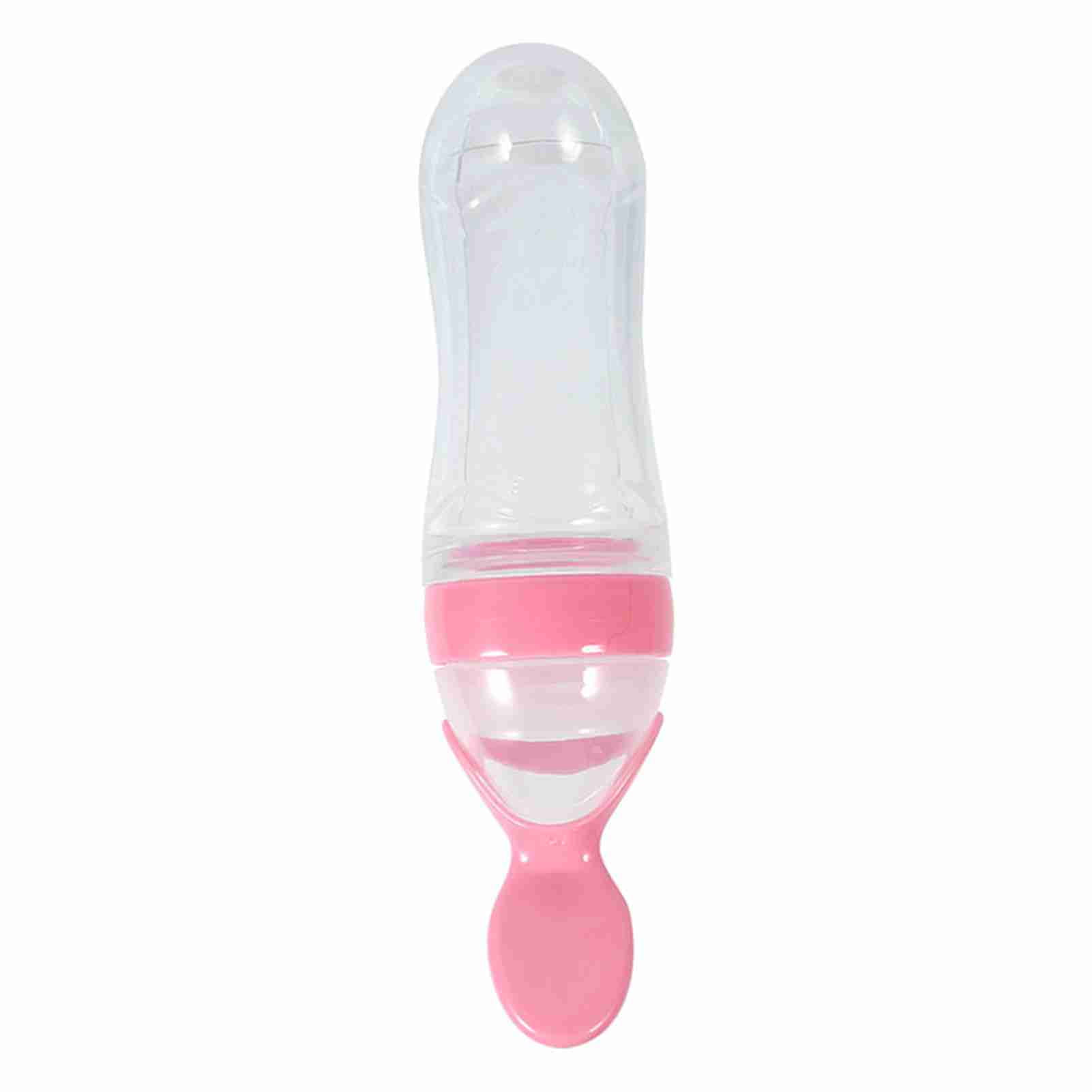 Shieny Baby Feeder Bottle Silicone Feeding Bottle,Squeeze Cereal Spoon,,Convenient Storage with Spoon Holder,Lightweight,Compact Size,Easy to,for Milk Porridge Semifl