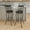 Black - 30inch, variant on Homy Casa Swivel Bar Stool Set of 2, Switch Between 24" and 29" Comfortable Padded Seats Stylish Metal Frame for Kitchen Dining Home Bar, Brown