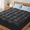 Black, variant on Bamboo Fiber Cooling Mattress Pad - Anti-Slip Elastic Straps, Breathable Noise-Free Cover, Machine Washable for Home Hotel Dorm(Black,Twin)