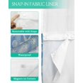 thumbnail image 3 of No Hook Shower Curtain with Snap in Liner, Watercolor Vintage Ombre Blue Ocean Starfish and Shells Hotel Shower Curtains for Bathroom, Washable Shower Curtain Liner Set with Mesh Top Window, 72"x96", 3 of 6