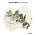 thumbnail image 3 of Placemats Set of 4 / 6, Wild West Desert With Cowboy Placemats for Dining Table Indoor/Outdoors Heat Resistant Washable Placemats 18" x 12", 3 of 8
