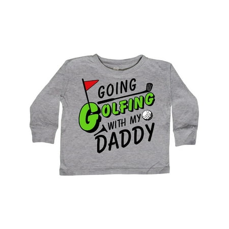 

Inktastic Going Golfing with my Daddy- kids golf Gift Toddler Boy or Toddler Girl Long Sleeve T-Shirt
